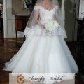 New Arrival Off Robe de mariée blanche Offre nuptiale sans épaules Beading Belt Custom Free Free Veils